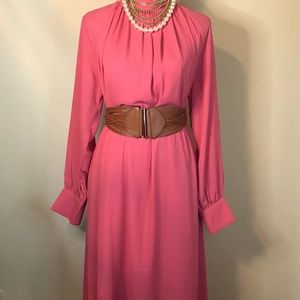 H&M Pink Long Sleeve Free flowing Dress Sz 12